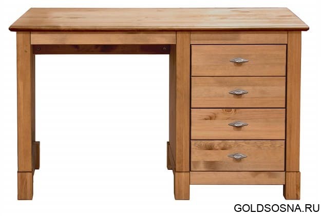 Стол письменный Рауна 04 1-тумбовый (бейц/масло)