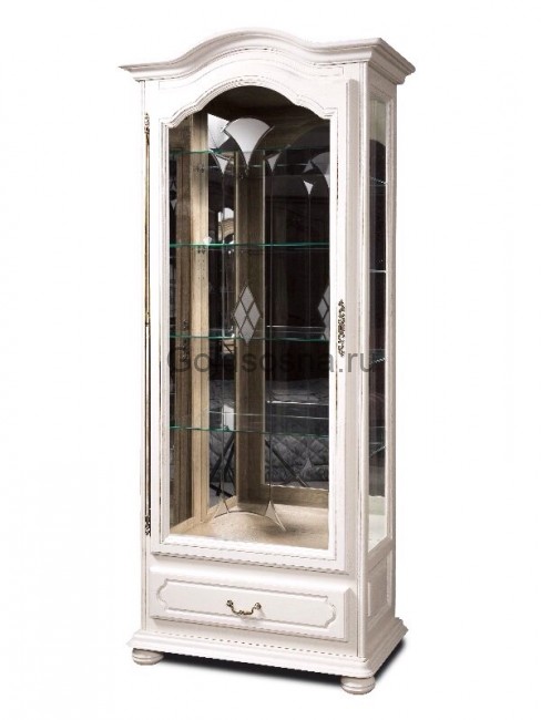 Шкаф с витриной Давиль ММ-126-54Л (левая) декор