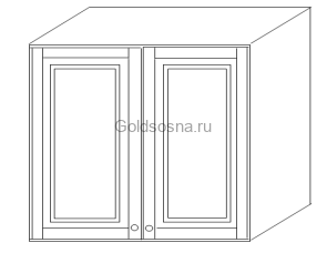 Шкаф 60 навесной (2 двери, дерево) Скайда 2 Шкаф 60 навесной (2 двери, дерево) Скайда 2