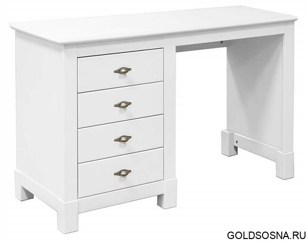 Стол письменный Рауна 04 1-тумбовый (белый воск УКВ) Стол письменный Рауна 04 1-тумбовый (белый воск УКВ)