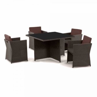 Комплект плетеной мебели из ротангаT300A/Y300A-W53 Brown 4Pcs