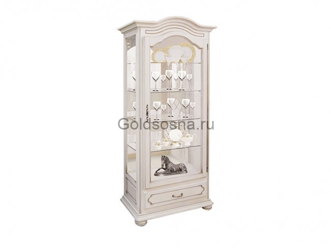 Шкаф с витриной Давиль ММ-126-54П (правая) декор