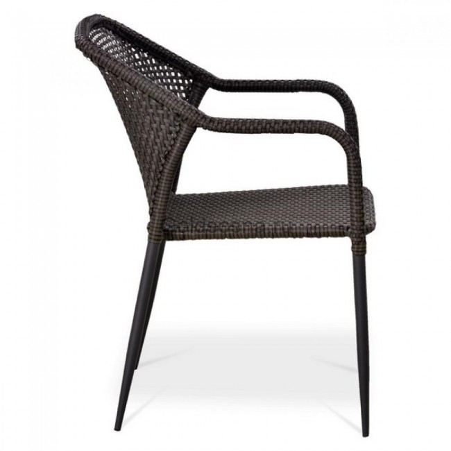 Плетеный стул из искусственного ротанга Y35-W2390 Brown