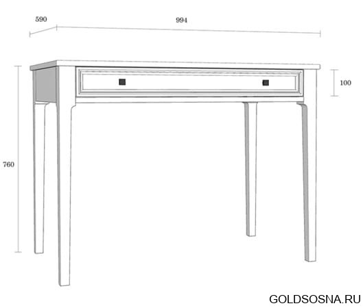 Стол письменный Квадро-С 01