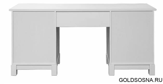 Стол письменный Рауна 08 2-х тумбовый белый воск УКВ Стол письменный Рауна 08 2-х тумбовый белый воск УКВ