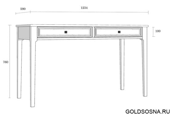 Стол письменный Квадро-С 02