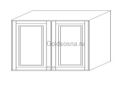 Шкаф над вытяжкой 60 (2 двери) Скайда 2 Шкаф над вытяжкой 60 (2 двери) Скайда 2