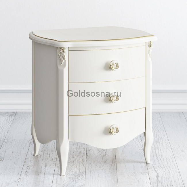 Прикроватная тумба 3 ящика Opera Rose Прикроватная тумба 3 ящика Opera Rose