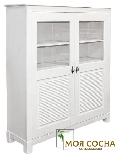 Шкаф для посуды Рауна 20 (белый воск УКВ) Шкаф для посуды Рауна 20 (белый воск УКВ)