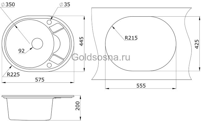 Кухонная мойка GRANULA 5802 (450мм) Кухонная мойка GRANULA 5802 (450мм)