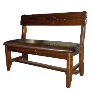 Скамья Русич (кожа-ткань)