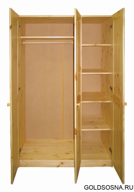 Шкаф 3-х дверный комбинированный Оскар 3