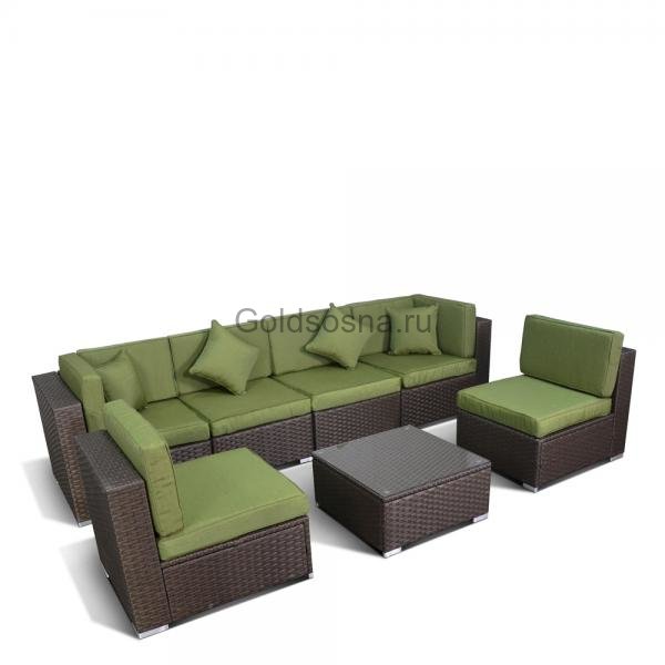 Комплект мебели из иск. ротанга YR822BG Brown/Green Комплект мебели из иск. ротанга YR822BG Brown/Green