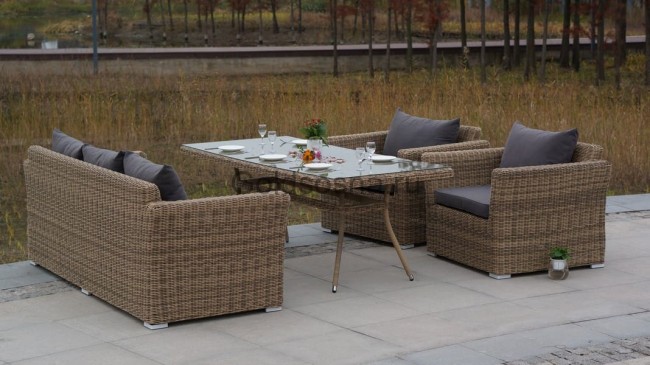 Стол Латте, соломенный 2000х900 Стол Латте, соломенный 2000х900