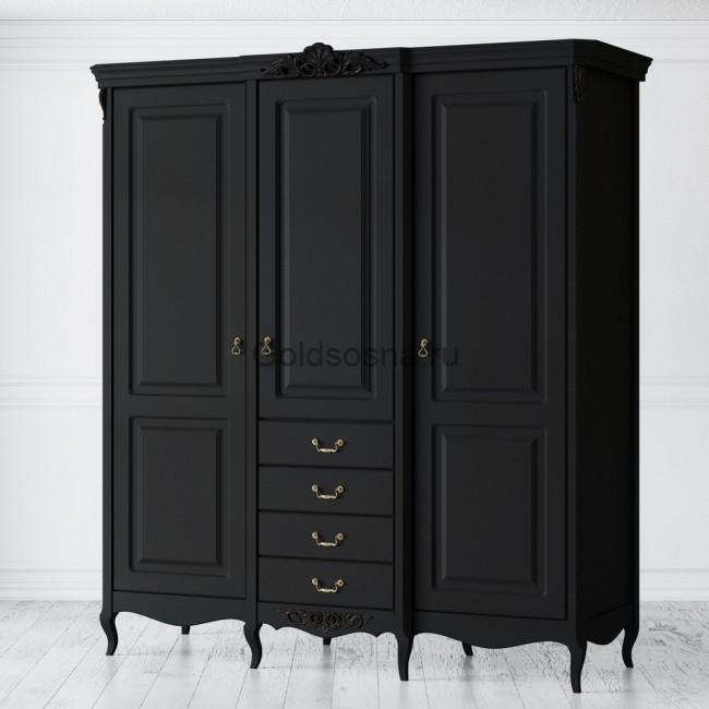 Шкаф трехдверный Nocturne с 4 ящиками