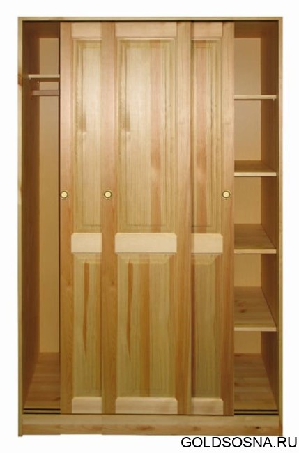 Шкаф-купе 3-х дверный комбинированный Оскар 3