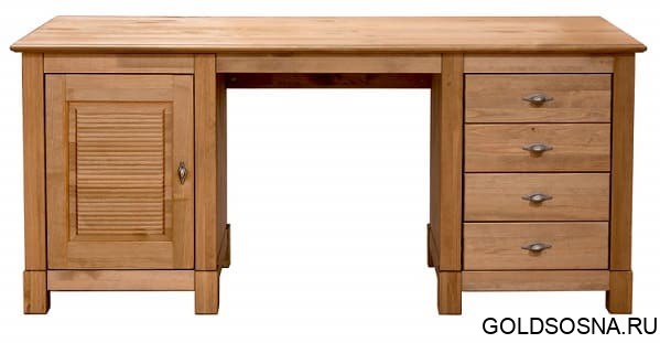 Стол письменный Рауна 14 2-х тумбовый (бейц/масло) Стол письменный Рауна 14 2-х тумбовый (бейц/масло)