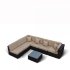 Плетеный модульный диван из ротанга YR822 Brown