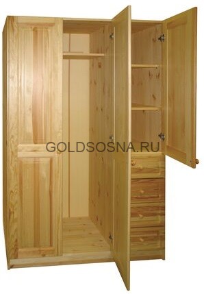 Шкаф 3-х дверный с 4-мя ящиками Оскар 3 Шкаф 3-х дверный с 4-мя ящиками Оскар 3